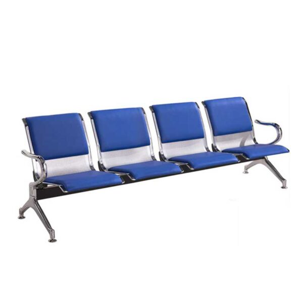 LINK CHAIR 4-SEATER METAL PADDED