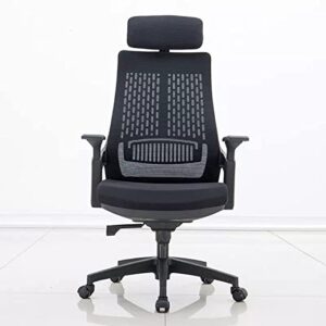 CROSBY Mid-Back Ergonomic Office Chair/Study Chair/Revolving Chair/Computer Chair for Work from Home Metal Base Height Adjustable Chair (Black)