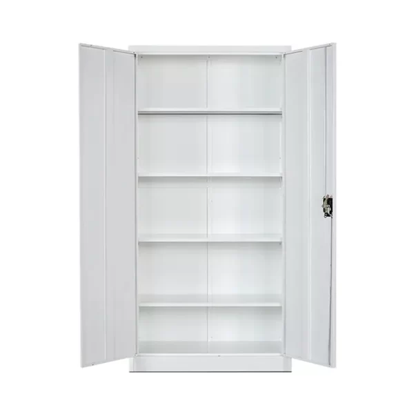 Swing 2 door Steel Cupboard Lockers double doors metal File Cabinet 4 Filing shelf
