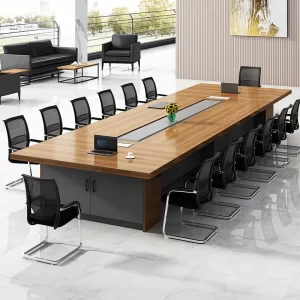 High Quality Eco-Friendly Customized Melamine Board Wooden Conference Table And Chairs