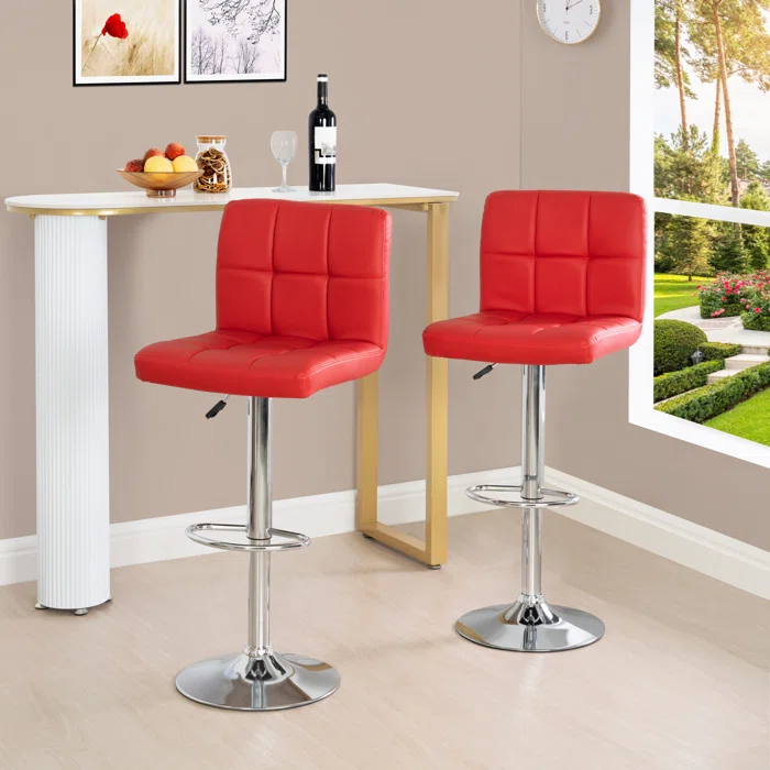 Adjustable leather bar stools - Furniture Choice Kenya