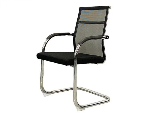 Cheap Black Mesh Ergonomic Staff Chair Visitor Chair Without Wheels