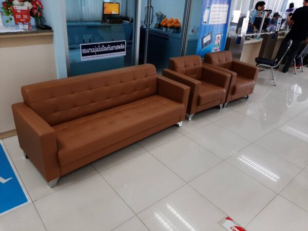 5-seater office leather sofa set