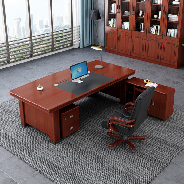 executive high back seat, mesh office seat, 4-drawer filing cabinet, 50kgs safe, 1.4m reception office desk, cashier office seat, 1.2m executive desk