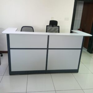 Cashier seat, 3-link waiting bech, mesh visitors seat, 3.8m boardroom table, 4-drawer filing cabinet, executive visitor seat, 3-drawer filing cabinet