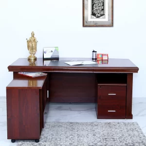 1.2m executive desk, captain mesh seat, red gaming seat, 4-way workstation, 4.8m boardroom table, mahogany coffee table, mesh high back seat, mesh visitor seat, coat hanger, 3-door wooden cabinet, high back office chair