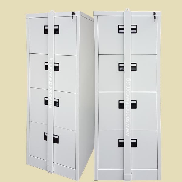 4 Drawer Filing Cabinet With Bar