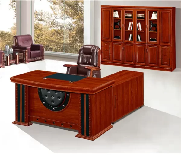 high back reclining office seat, retro plastic visitor seat, coat hanger, mahogany office coffee table, 4-drawer filing cabinet, 1.6m reception desk, mesh high back office seat, 3-link heavyduty waiting bench