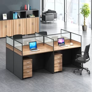 4-seater office workstation, strong mesh office chair, headrest office seat, 5-seater office sofa, mahogany coffee table, 1.4m executive office desk, 1.6m reception desk