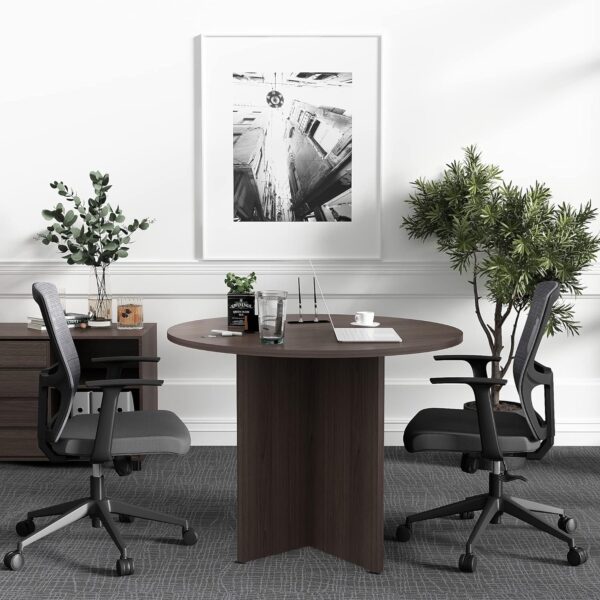 0.8m affordable round table, 2.4m stylish boardroom table, catalina office visitor seat, bliss executive office seat, 1.6m executive offie desk, 3-door wooden filing cabinet, red banquet chair, black banquet chair