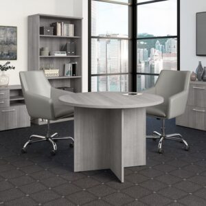 0.8m affordable round table, 2.4m stylish boardroom table, catalina office visitor seat, bliss executive office seat, 1.6m executive offie desk, 3-door wooden filing cabinet, red banquet chair, black banquet chair