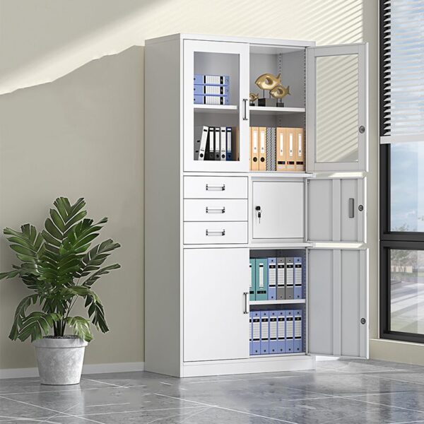 Metallic lockable cabinet with safe - Furniture Choice Kenya