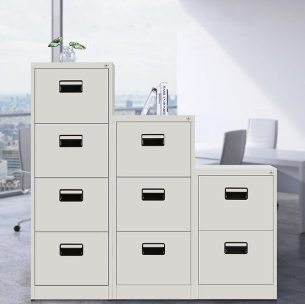 3-drawer heavy-duty vertical filing cabinet, Comfortable foldable office chair, 2-door locking storage cabinet, 1.2m reception office desk, 3-link reception waiting bench, 1.4m modern office reception desk, Steel lockable metallic cabinet, Height Adjustable Electric Standing Desk