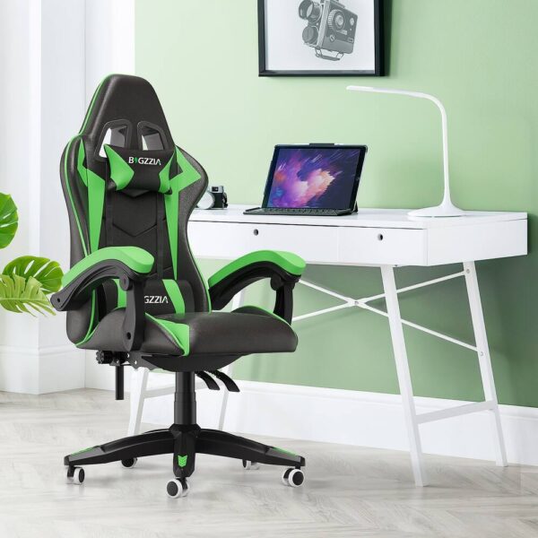 Green reclining gaming chair, Black swivel adjustable barstool, Bliss executive leather office seat, Executive wooden cupboard, Height Adjustable Electric Standing Desk, Green medium back office chair, 5-seater executive office sofa