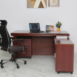 1400mm L-shaped executive desk, Mid back ergonomic office chair, Stackable catalina visitor seat, 2.2m execuitve wooden office desk, Training foldable chair with writing pad, 4-drawer steel filing cabinet, High back executive visitor chair, 1.0m lockable office desk