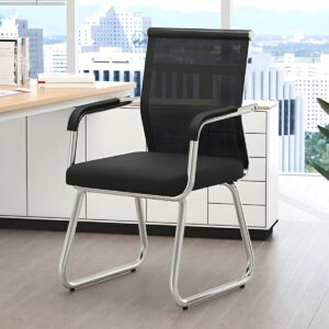 Medium back ergonomic visitor seat, Height adjustable electric table, Breathable ergonomic office chair, Full glass lockable filing cabinet, 2-way modular curved workstation, Red swivel adjustable barstool, Training foldable chair with writing pad