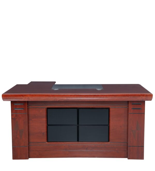 1.6m L-shaped desk with drawers, High back executive office seat, Low back stackable catalina visitor seat, Low back mesh clerical chair, 70kgs digital lock fireproof safe, 3.5m executive conference table, 2-door metallic storage cabinet, Vertical 4-drawer filing cabinet, Ergonomic foldable leather chair
